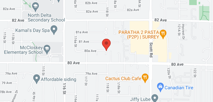 map of 11811 80A AVENUE